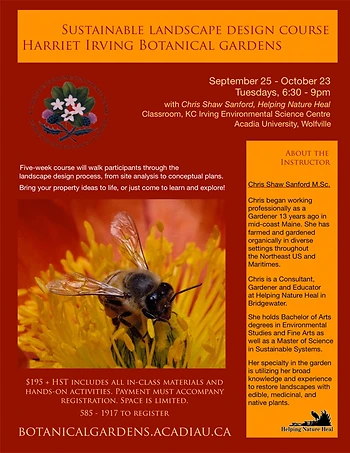 Poster for Sustainable Landscape Design Course