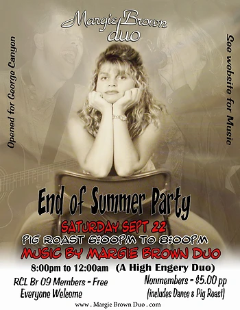 Poster for Margie Brown Duo & Pig Roast