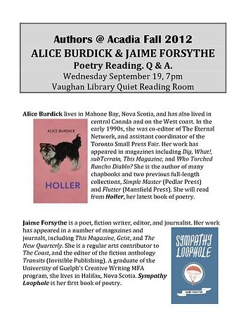 Poster for Poetry Reading