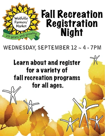 Poster for Fall Recreation Programs Night