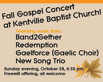 Poster for Fall Gospel Concert