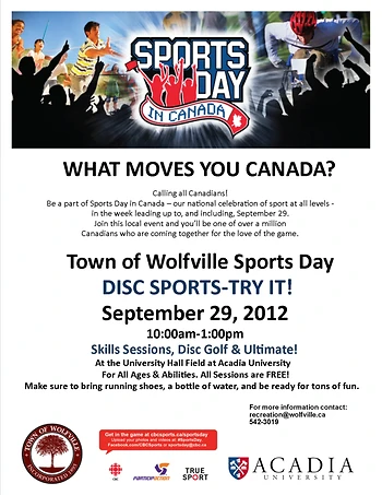Poster for Sports Day in Canada: Disc Sports