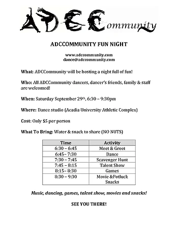 Poster for Fun Night FUNdraiser