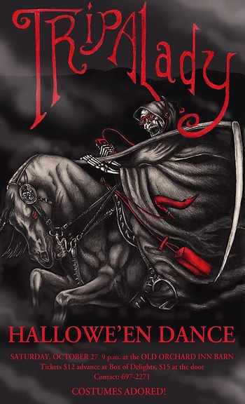 Poster for TripALady Hallowe'en Dance