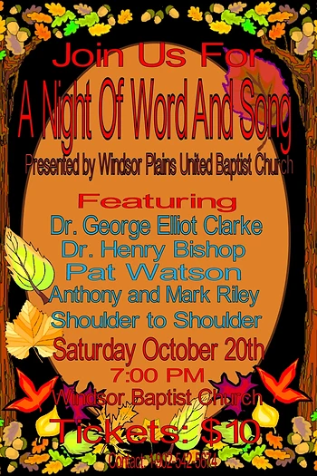 Poster for A Night of Word and Song