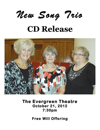 Poster for New Song Trio CD Release