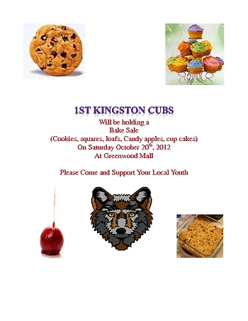Poster for Bake Sale Fundraiser