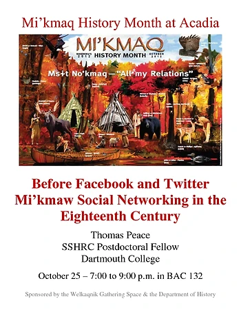 Poster for Mi’kmaq Public Lecture