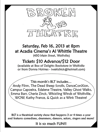 Poster for Broken Leg Theatre