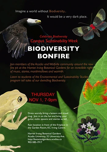 Poster for Biodiversity Bonfire