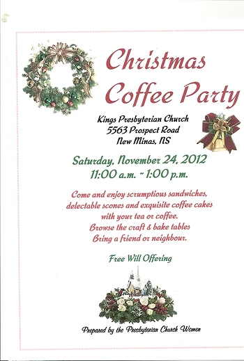 Poster for Christmas Coffee Party