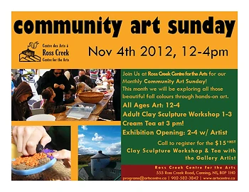 Poster for Community Arts Sunday & Cream Tea