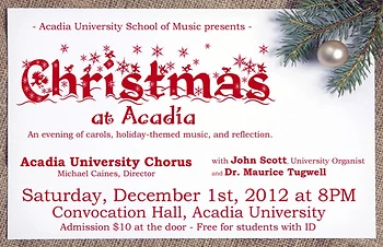 Poster for Christmas at Acadia