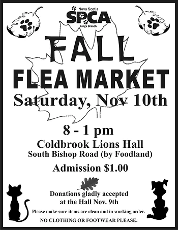 Poster for SPCA flea market