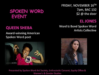 Poster for Spoken Word Performance