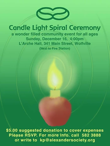 Poster for Candle Light Spiral Ceremony
