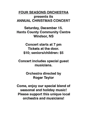 Poster for Christmas Concert