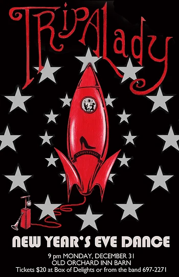 Poster for TripALady New Year's Eve Dance