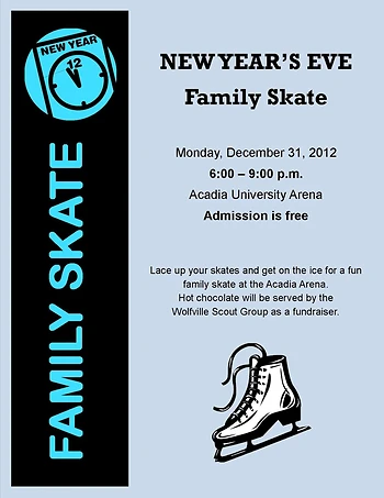 Poster for New Year's Eve Skate