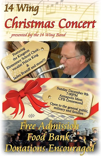 Poster for 14 Wing Christmas Concert