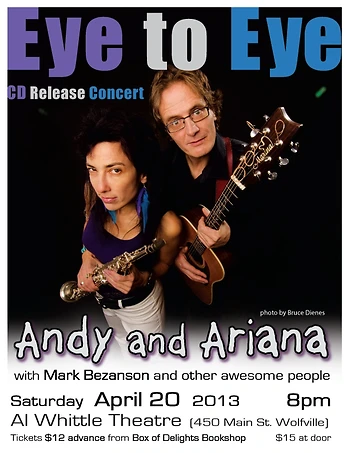 Poster for Andy and Ariana CD Release