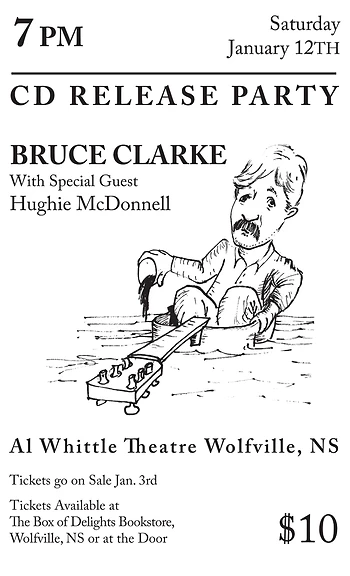 Poster for Bruce Clarke CD Release