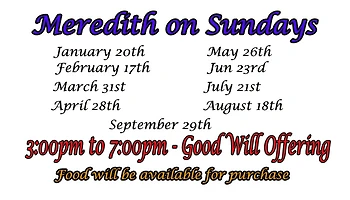Poster for Meredith on Sunday's 