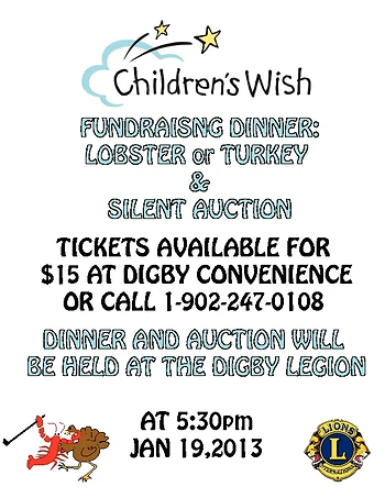 Poster for Fundraising Dinner & Auction