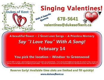 Poster for Singing Valentines
