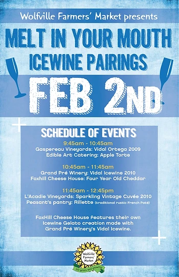 Poster for Melt in Your Mouth Ice Wine Event