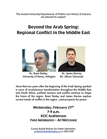 Poster for Regional Conflict in the Middle East