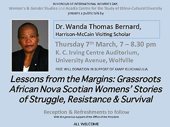 Poster for African Nova Scotian Womens' Stories