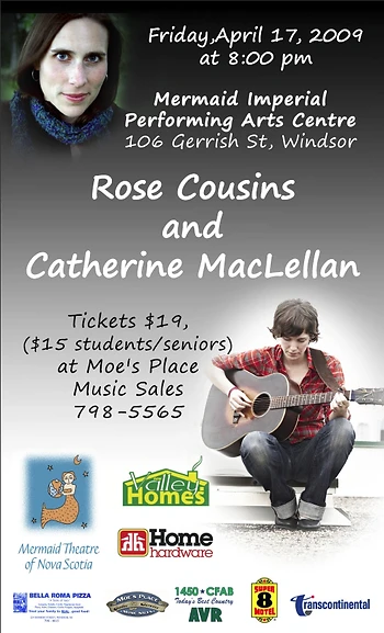 Poster for Rose Cousins and Catherine MacLellan