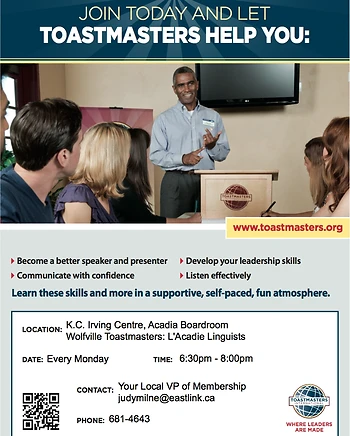 Poster for Toastmasters
