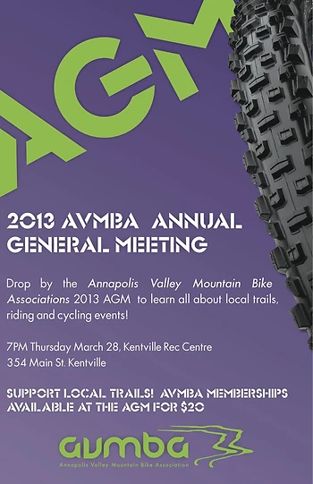 Poster for A.V. Mountain Bike Asso. AGM