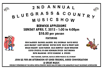 Poster for Bluegrass & Country Music Show