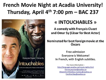 Poster for French Movie Night