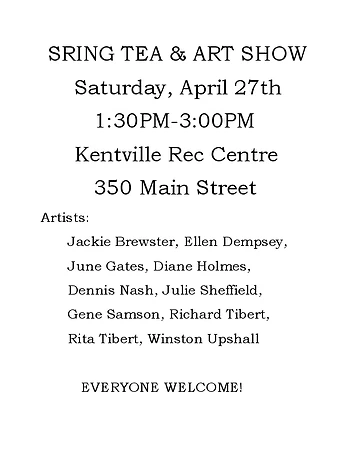 Poster for Art Show and Tea