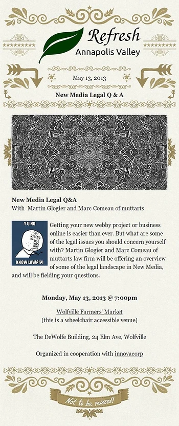 Poster for New Media Legal Q&A