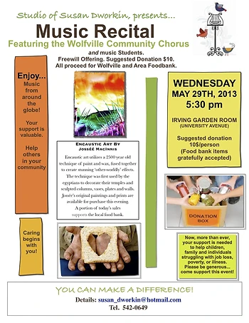 Poster for Music Recital and Art Show