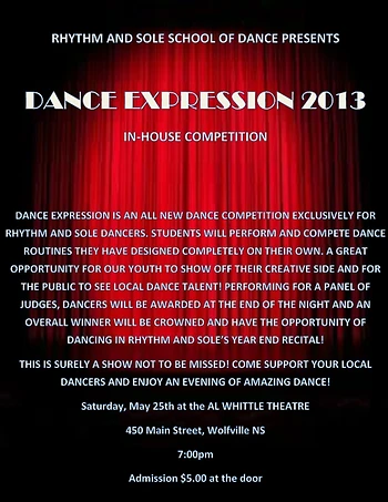 Poster for Dance Expression 2013