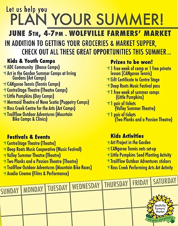 Poster for Summer Plans Community Market