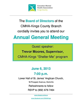 Poster for Annual General Meeting