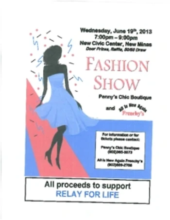Poster for Fashion Show Fundraiser