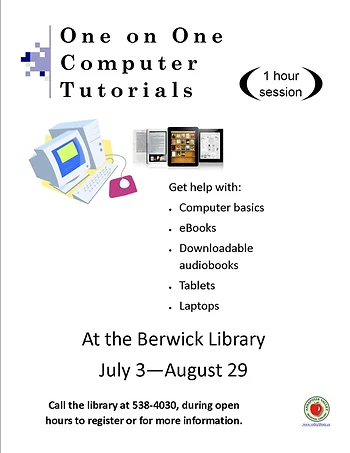 Poster for One on One Computer Tutorials