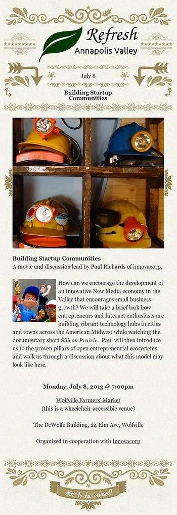 Poster for Building Startup Communities