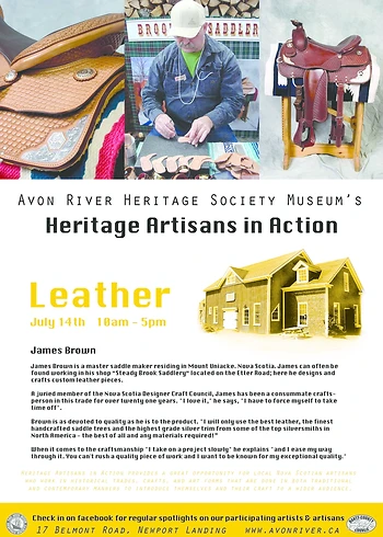 Poster for Heritage Artisans in Action, Leather!
