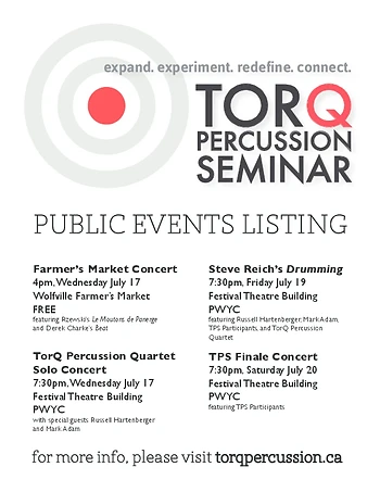 Poster for TorQ Percussion Seminar