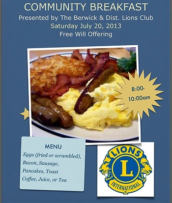 Poster for Community Breakfast
