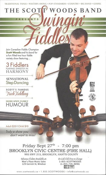 Poster for The Scott Woods Show Swingin' Fiddles